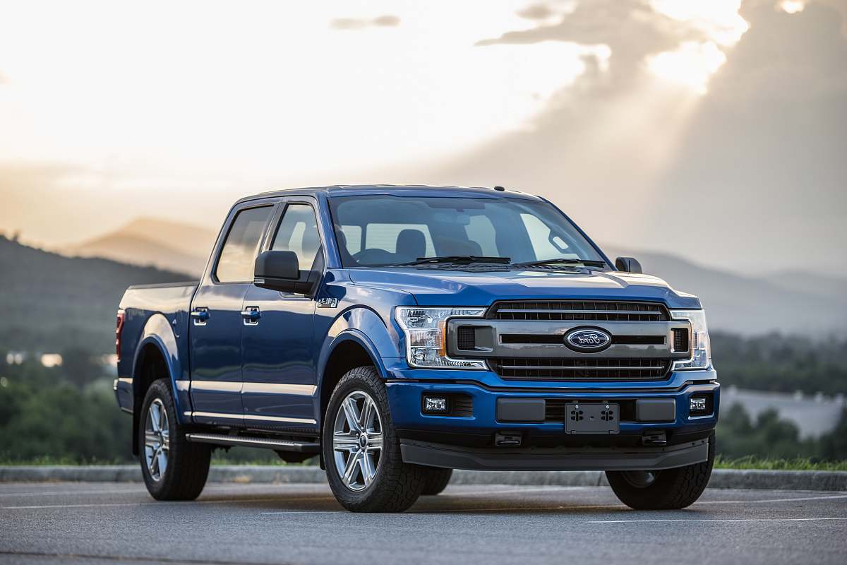 pickup truck blue Ford pickup truck transportation